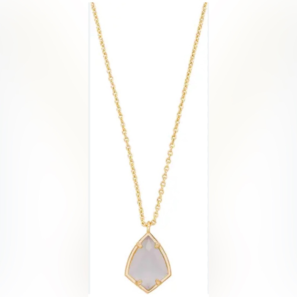 NWT Lot of 2x [Kendra Scott] Carinne Earrings & Cory Pendant Necklace Slate/Gold - Picture 6 of 15